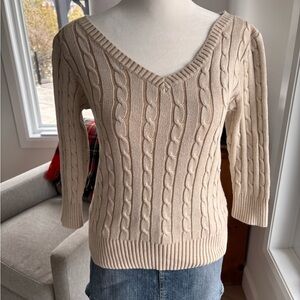 Eddie Bauer Cable Knit Sweater 🤎